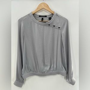 Scotch and Soda Light Gray Button Detail 1920's Style Top Size Small